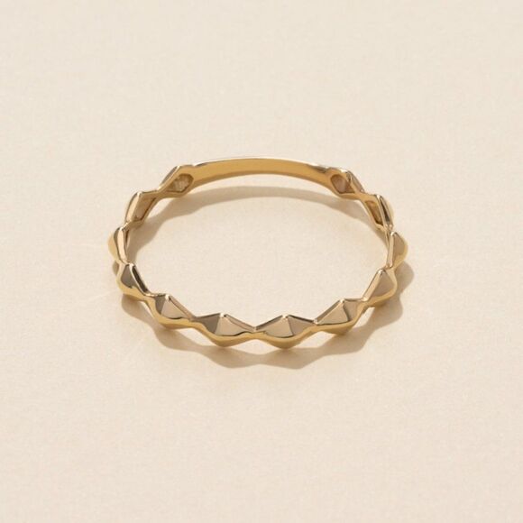 14k solid gold Sculpture ring | Sculpture Ring | Birthday Gift | Tehrani Jewelry - Picture 1 of 4